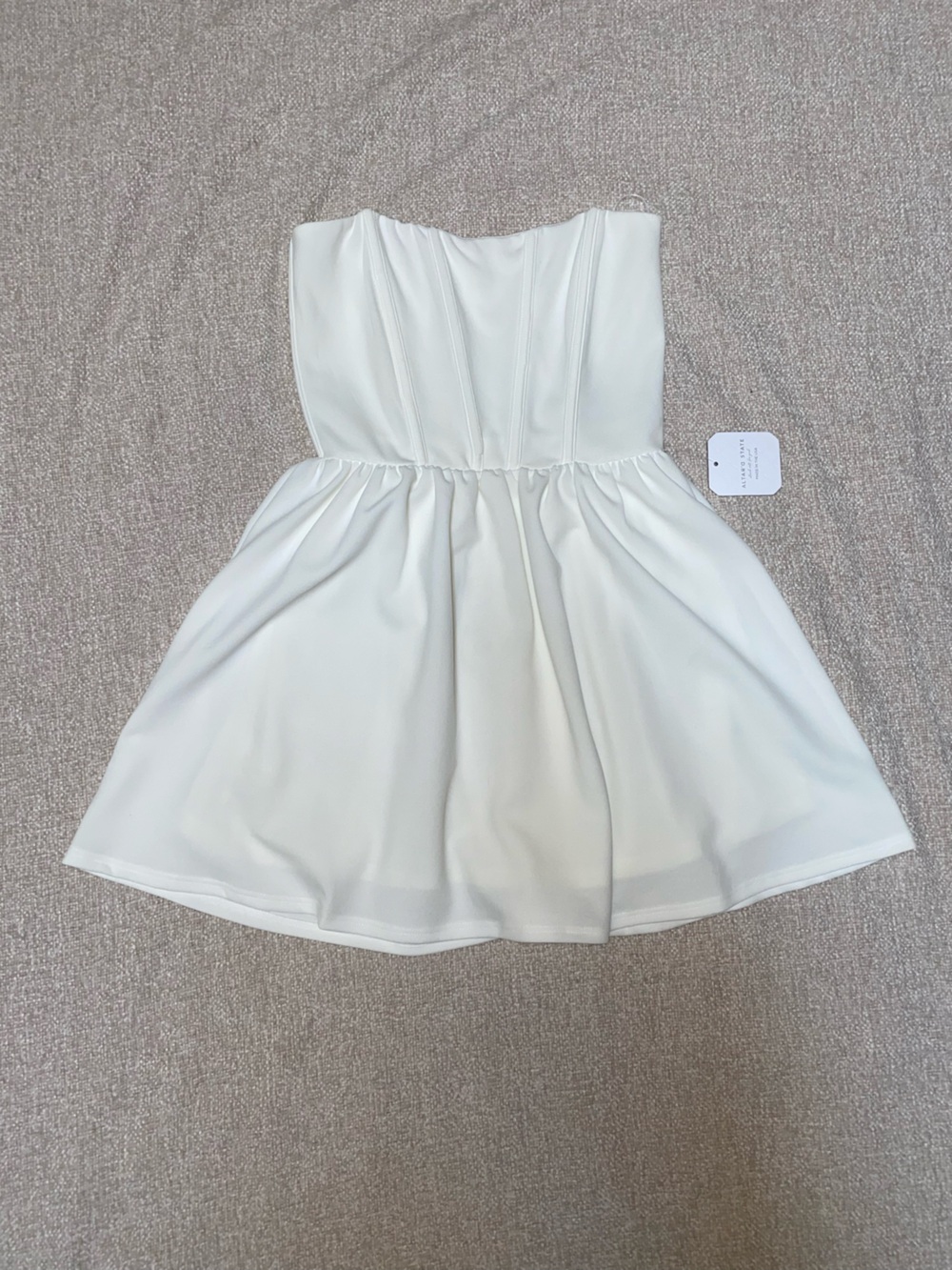 Altar'd State White Strapless Corset Mini Dress NWT Size XXS Balletcore